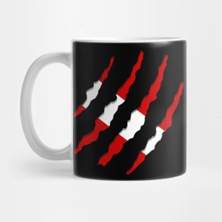 Dive Flag Ripped Dive Flag Scratches Torn Scuba Dive Diving Design Mug